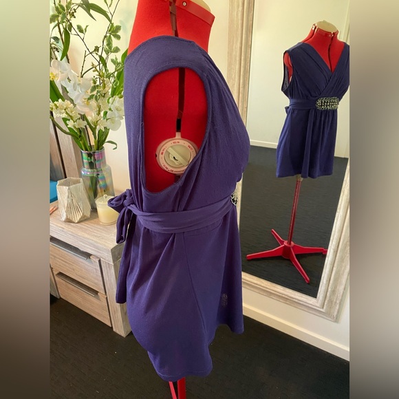 (💰3 for $15) Size 16, Target sleeveless purple Tunic Top - Picture 3 of 8